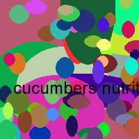 cucumbers nutritional value